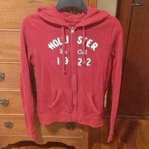 Red Hollister zip-up